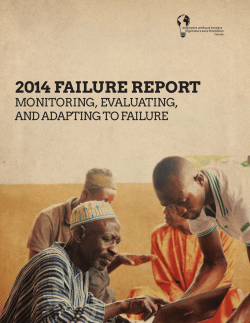 2014 failure report - Engineers Without Borders Canada