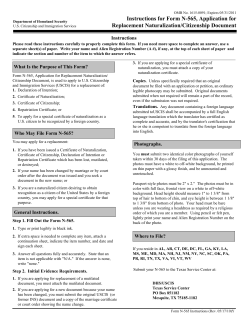 Instructions for Form N-565, Application for Replacement