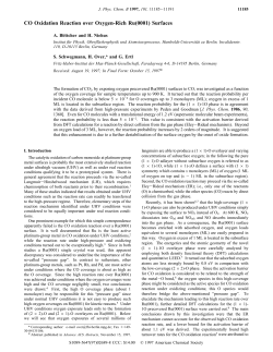 CO Oxidation Reaction over Oxygen