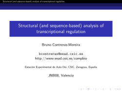 Structural (and sequence-based) analysis of transcriptional regulation