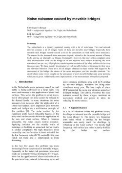 Noise nuisance caused by movable bridges - M+P