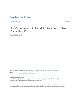 The Apportionment of Stock Distributions in Trust Accounting Practice