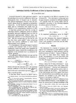 Individual Activity Coefficients of Ions in Aqueous Solutions