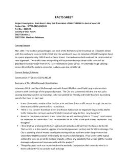 East- West One- Way Pairs Fact Sheet