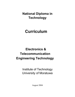 Syllabus - Electronics