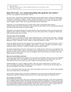 26AoW Issue Overview-Are Social Networking Sites Good for Our