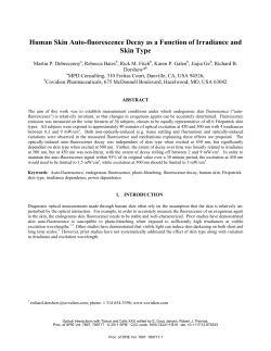 Human skin autofluorescence decay as a function of