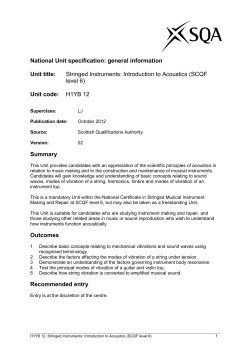 national unit specification: general information
