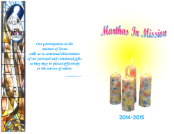 Marthas in Mission List 2014-2015 DRAFT FINAL