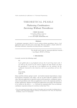 Surviving Without Parentheses