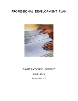 professional development plan - Plato R