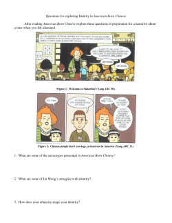 Questions for exploring Identity in American Born Chinese After