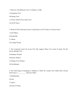 1. What Are The Different Views To Display A Table