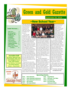 September 2014 - Walla Walla Catholic Schools