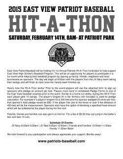 The Flyer - East View High School Patriots Baseball