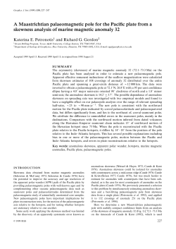 A Maastrichtian palaeomagnetic pole for the Pacific plate from a