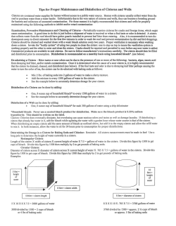 Tips for Proper Maintenance and Disinfection of Cisterns