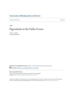 Pigeonholes in the Public Forum
