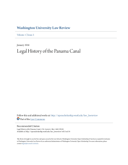 Legal History of the Panama Canal