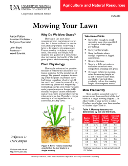Mowing Your Lawn - FSA6023