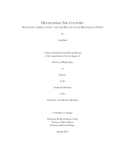 developing the country - University of California, Berkeley