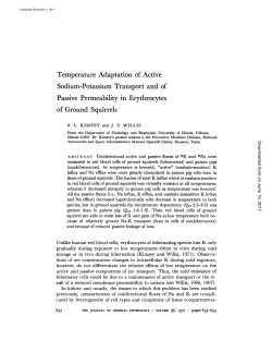 Temperature Adaptation of Active Sodium