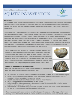 Aquatic Invasive Species - Crown Managers Partnership