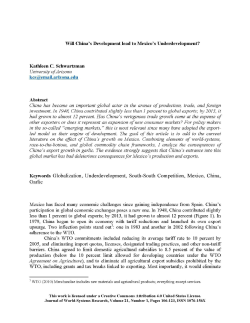 Keywords Globalization, Underdevelopment, South