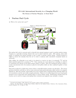 Cheat Sheet: The Science of Nuclear Weapons