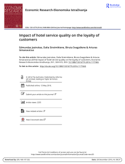 Impact of hotel service quality on the loyalty of customers