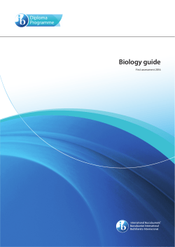 Biology guide - British School Bahrain