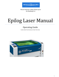 Epilog Laser Manual - The Commons at Mount Holyoke College
