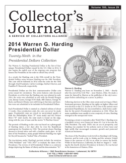 2014 Warren G. Harding Presidential Dollar