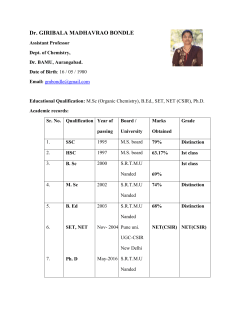 Dr.Ms. G.M. Bondle - Dr. Babasaheb Ambedkar Marathwada