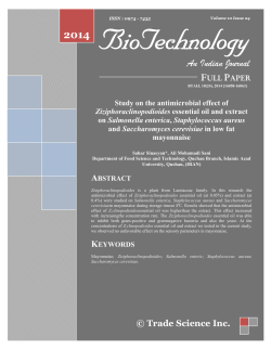 An Indian Journal - Trade Science Inc