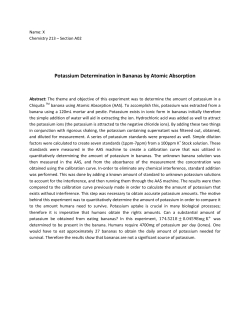 Potassium Determination in Bananas by Atomic