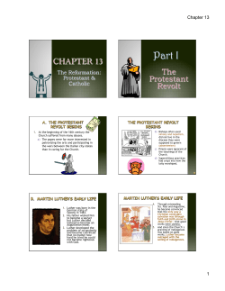 Chapter 13 The Reformation