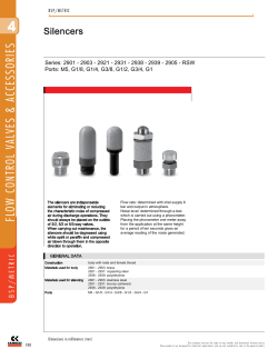 Silencers Series 2901 - 2903 - 2921 - BSP/METRIC
