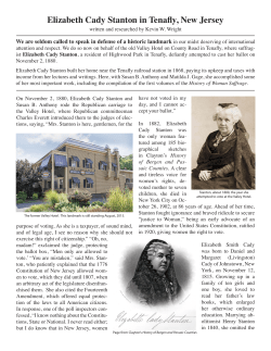 Elizabeth Cady Stanton in Tenafly, New Jersey