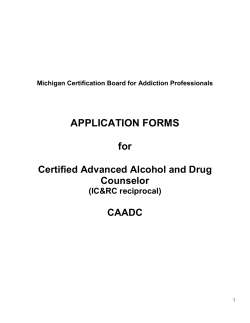 Michigan Certification Board for Addiction Professionals