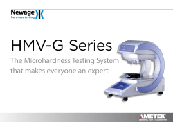 HMV-G Series Microhardness Testing System