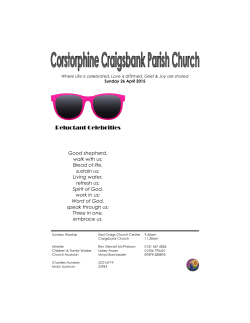 Intimations of 26 April - Craigsbank Parish Church