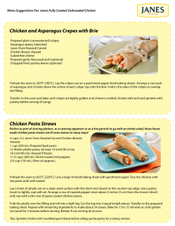 Chicken and Asparagus Crepes with Brie