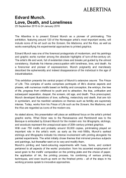 Edvard Munch. Love, Death, and Loneliness