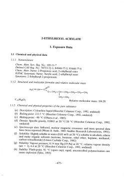 2-Ethylhexyl acrylate - IARC Monographs on the Evaluation of