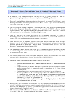 Botswana by Numbers