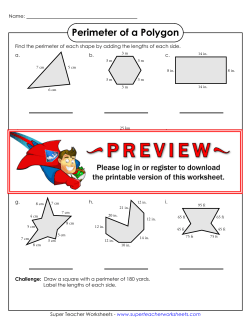 Perimeter of a Polygon - Super Teacher Worksheets