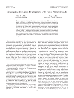 Investigating Population Heterogeneity With Factor Mixture Models