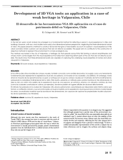 an application in a case of weak heritage in Valparaiso, Chile