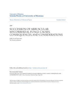 succession of arbuscular mycorrhizal fungi: causes, consequences